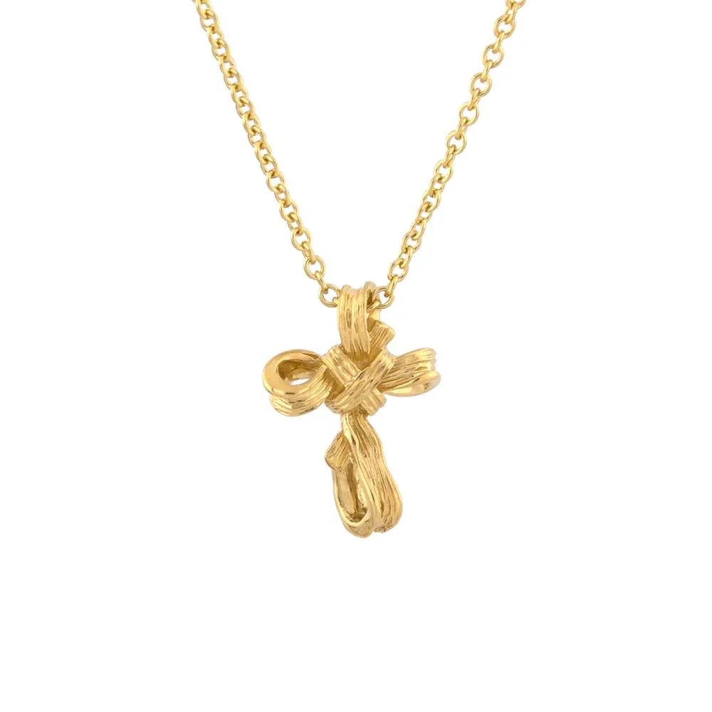 Michael Aram Palm 15mm Cross Pendant in 18K Gold