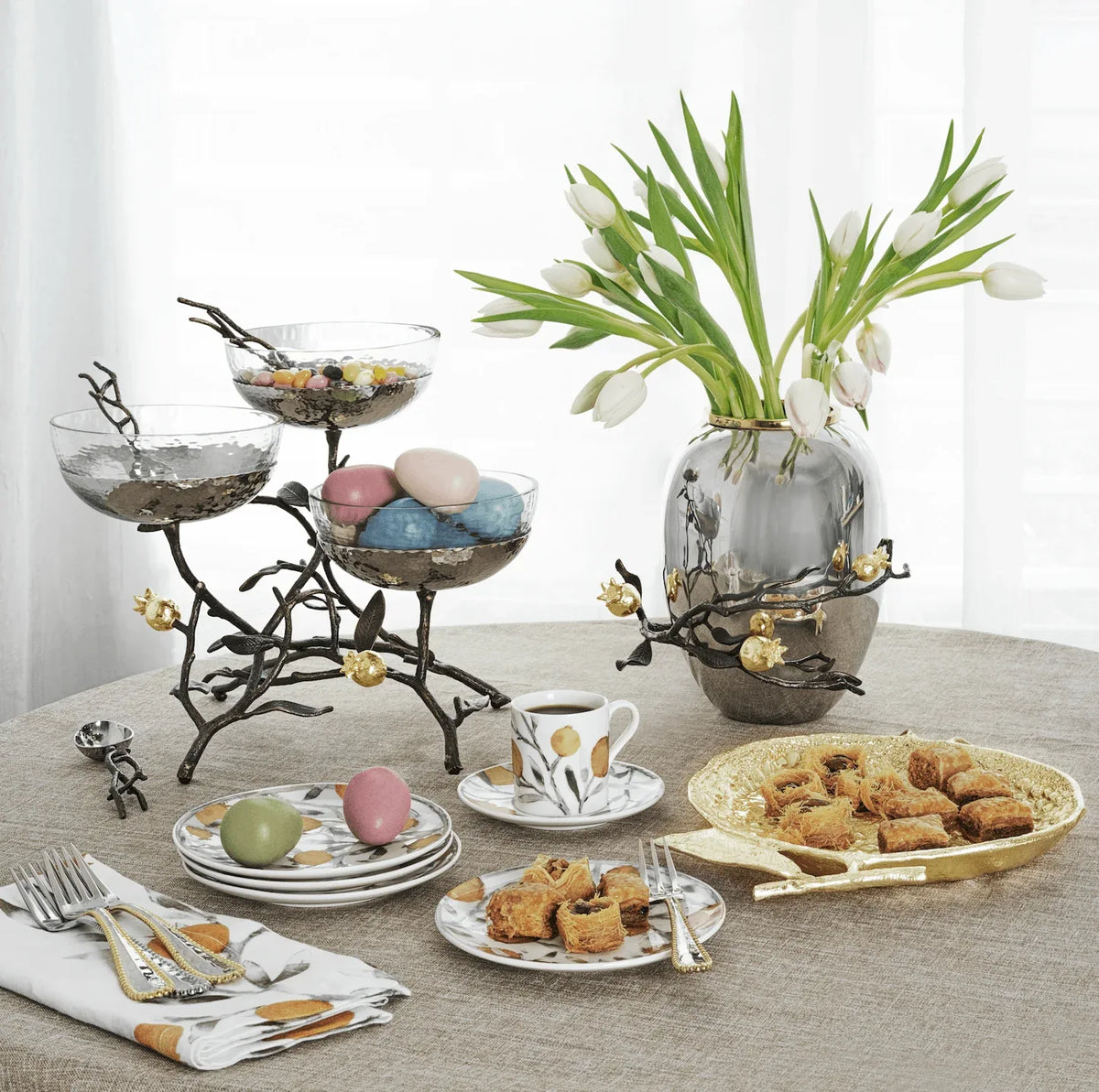 Michael Aram Pomegranate Tidbit Plate Set
