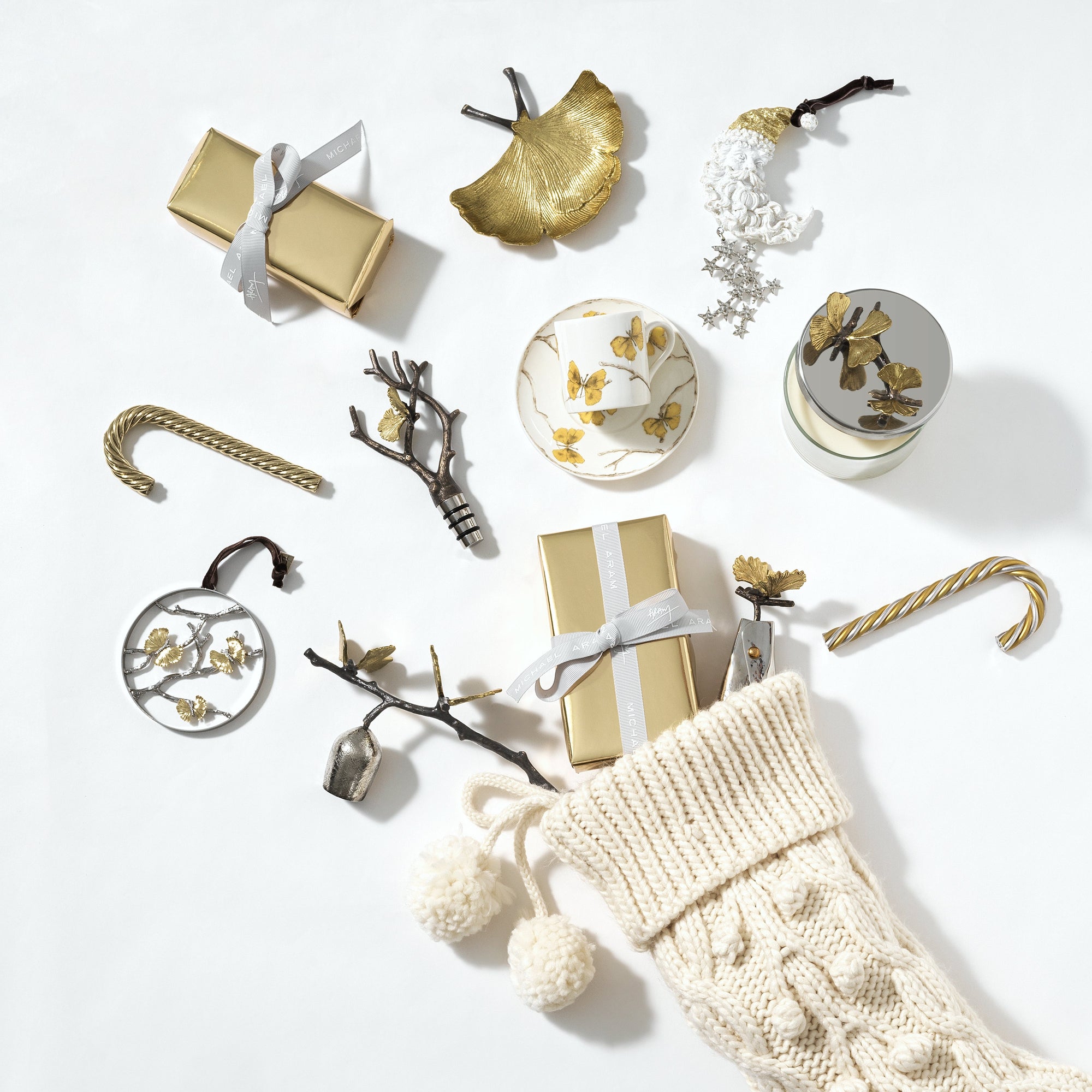 Michael Aram Santa Crescent Moon Ornament