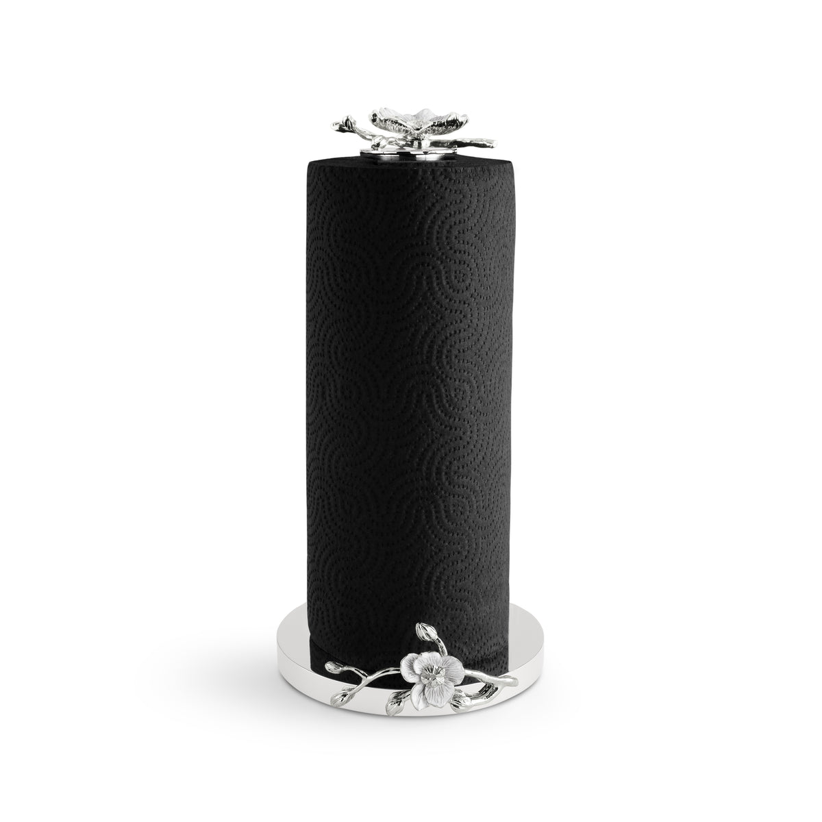 Silver Orchid Paper Towel Holder