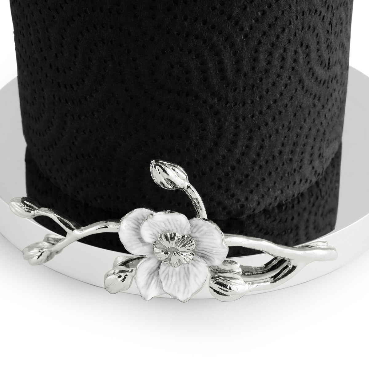 Silver Orchid Paper Towel Holder