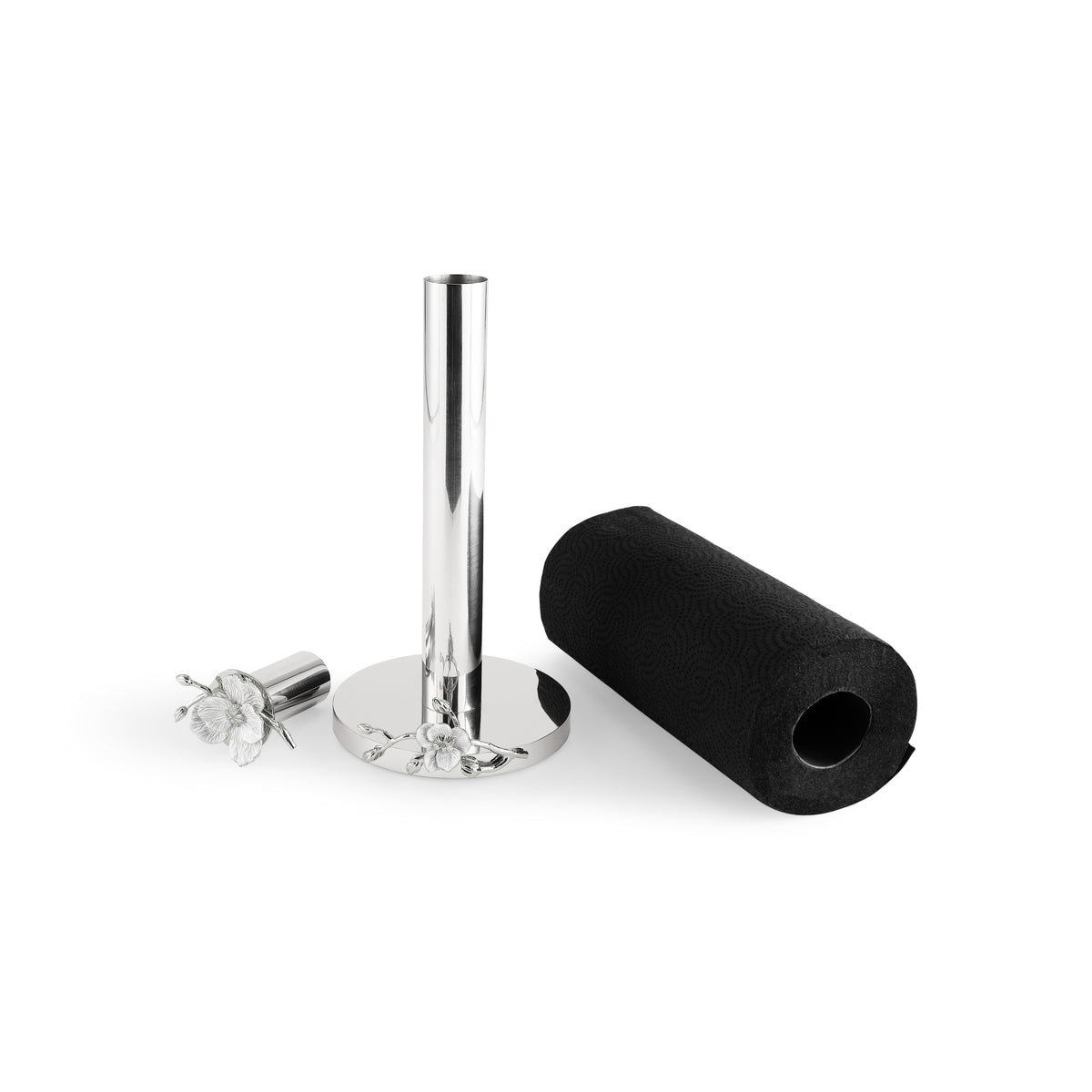Silver Orchid Paper Towel Holder
