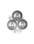 Silver Orchid Triple Bowl