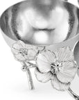 Silver Orchid Triple Bowl