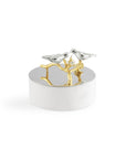 Lovebirds Silver & Gold Trinket Box