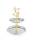 Lovebirds Silver & Gold Etagere
