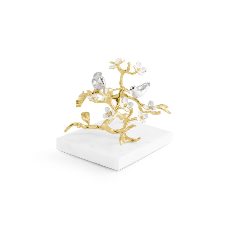 Lovebirds Silver &amp; Gold  Decorative Object