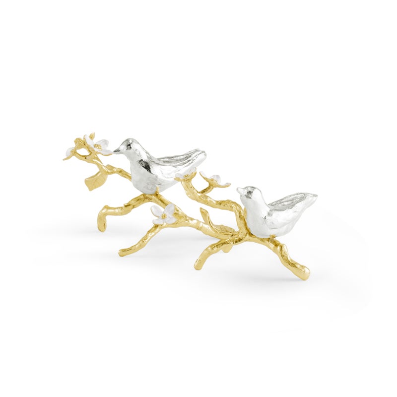 Lovebirds Silver &amp; Gold Pair Decorative Object (2 pc)