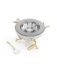 Butterfly Ginkgo Gold Caviar Dish with Spoon