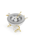 Butterfly Ginkgo Gold Caviar Dish with Spoon