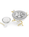 Butterfly Ginkgo Gold Caviar Dish with Spoon