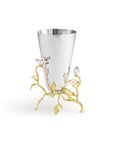 Lovebirds Silver & Gold Small Vase