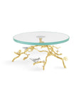 Lovebirds Silver & Gold Glass Cakestand