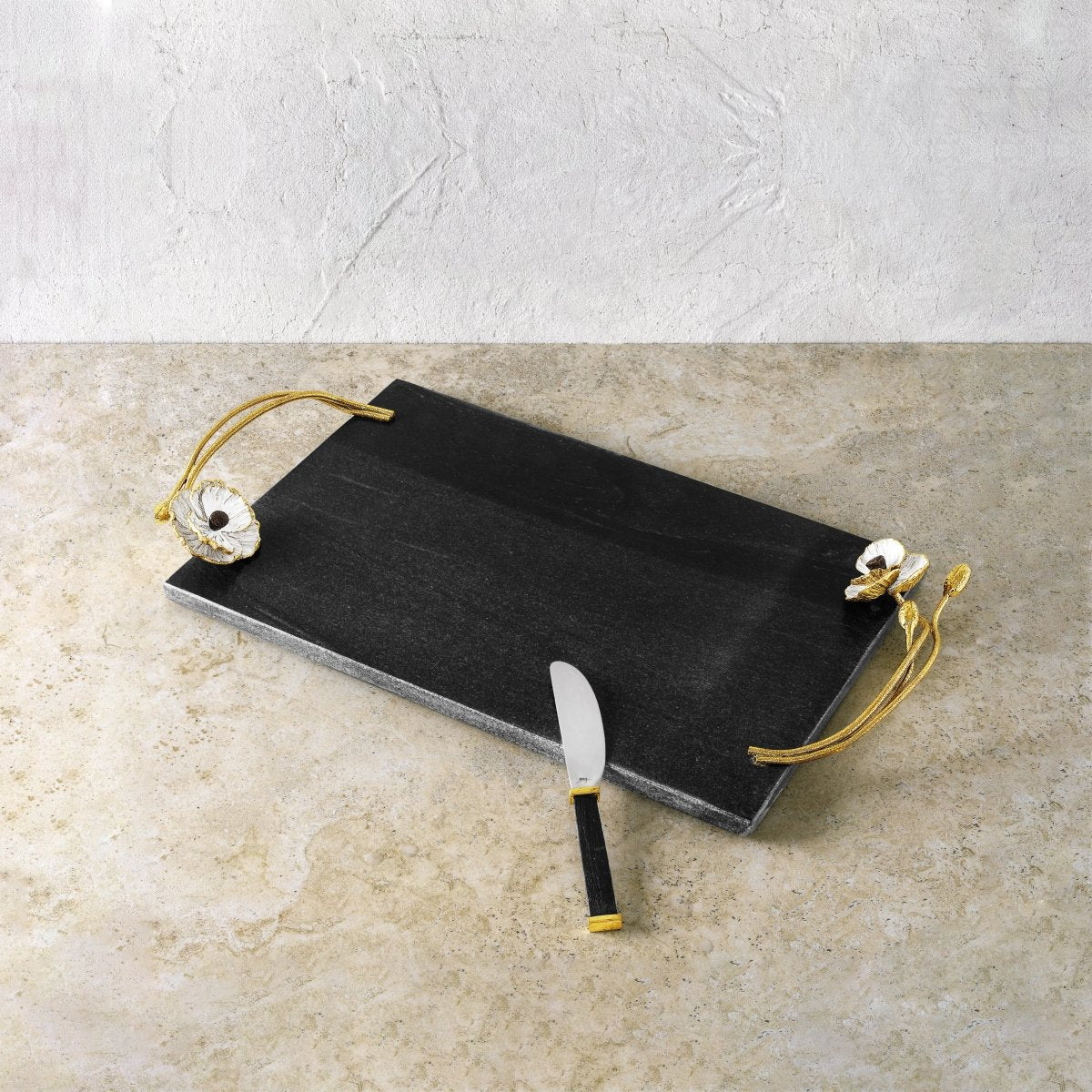 Michael Aram Anemone Cheese Board with Knife