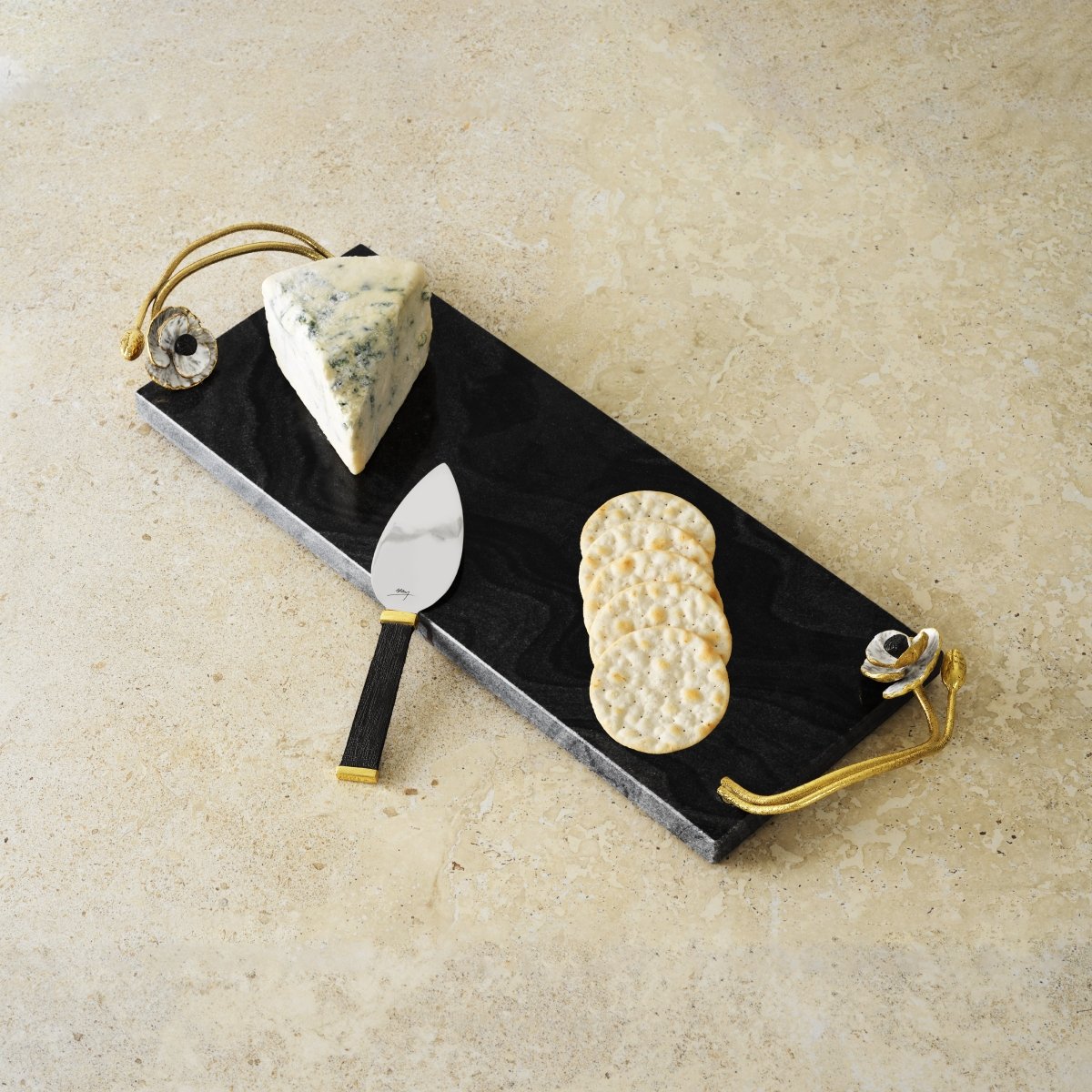 Michael Aram Anemone Cheese Board with Knife