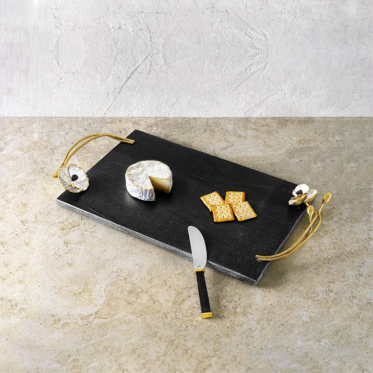 Michael Aram Anemone Cheese Board with Knife