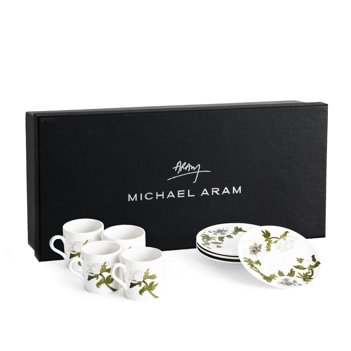 Michael Aram Anemone Painted Demitasse Set of 4