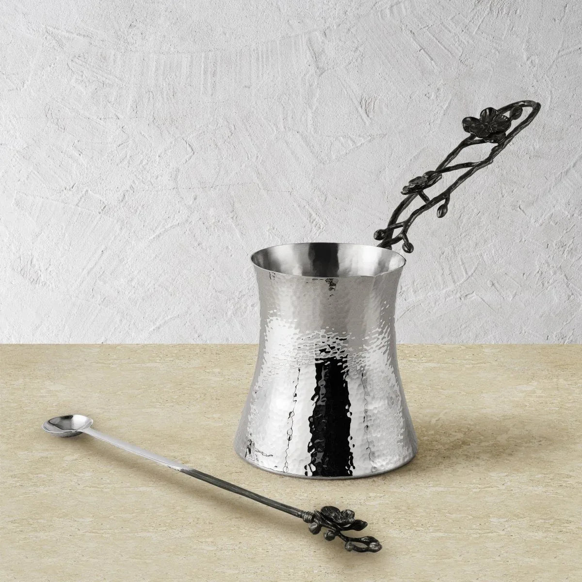 Michael Aram Black Orchid Coffee Pot with Spoon - Large