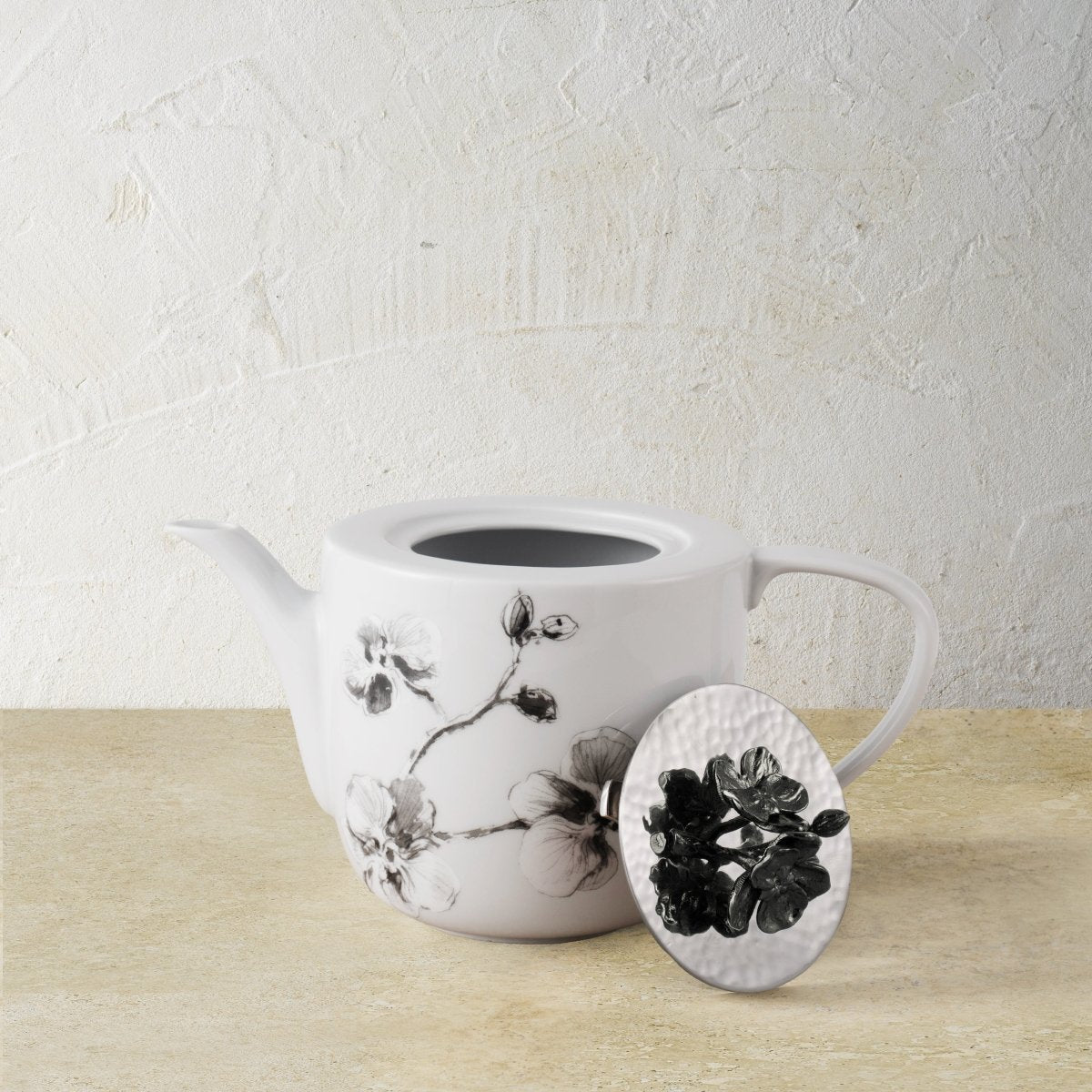 Michael Aram Black Orchid Porcelain Teapot