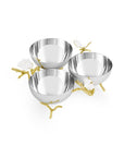 Michael Aram Butterfly Gingko Gold Triple Bowl