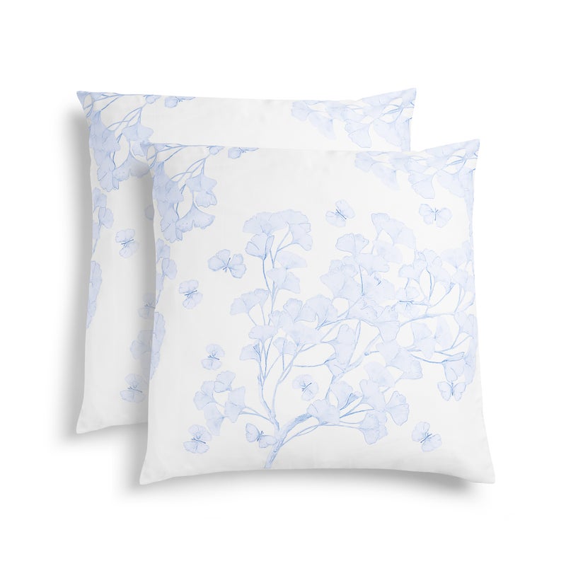Michael Aram Butterfly Ginkgo Euro Shams - Sky and White