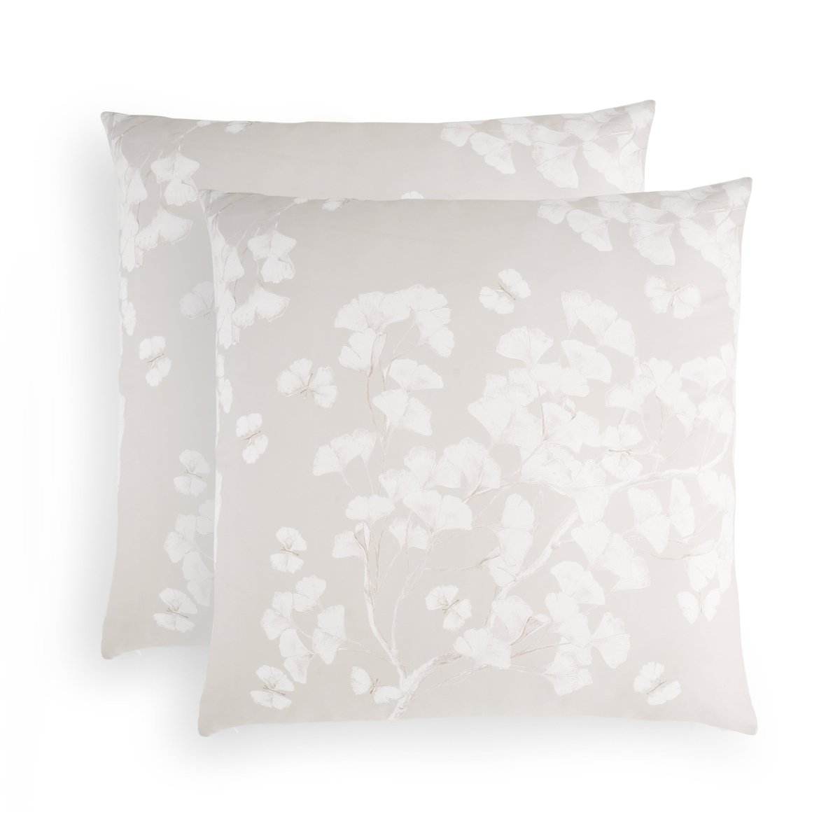 Michael Aram Butterfly Ginkgo Euro Shams - Stone and White
