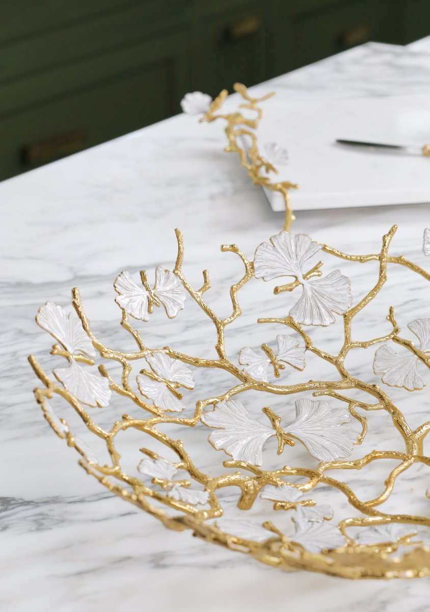 Michael Aram Butterfly Ginkgo Gold Centerpiece Platter