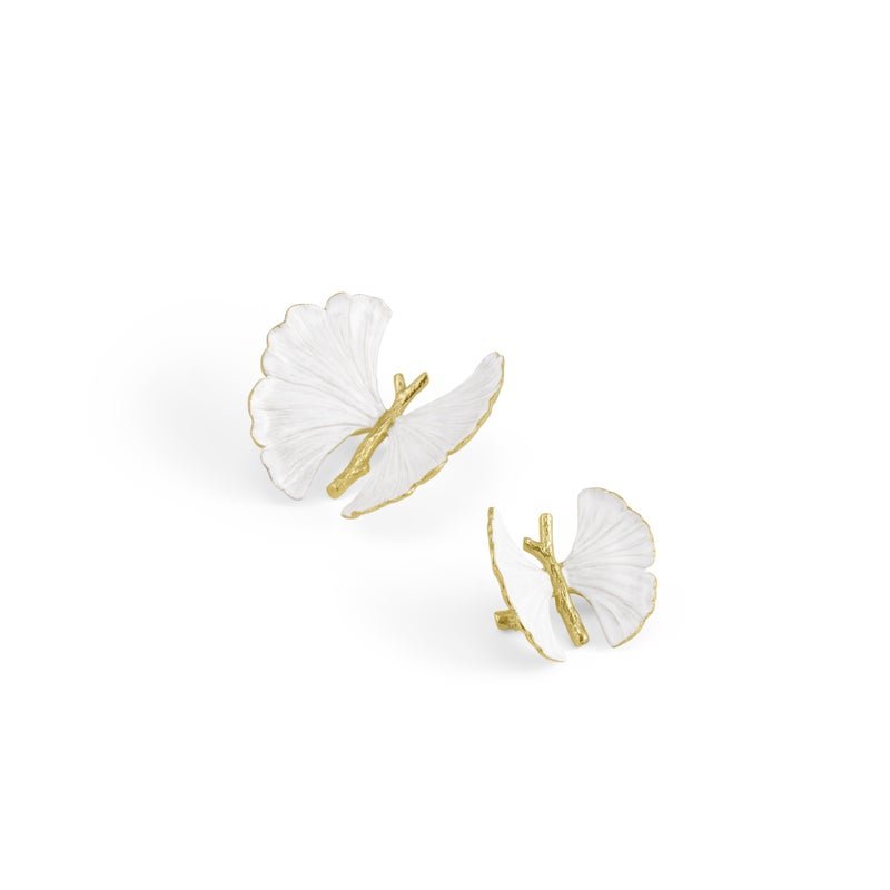 Michael Aram Butterfly Ginkgo Gold Decorative Objects Set of 2
