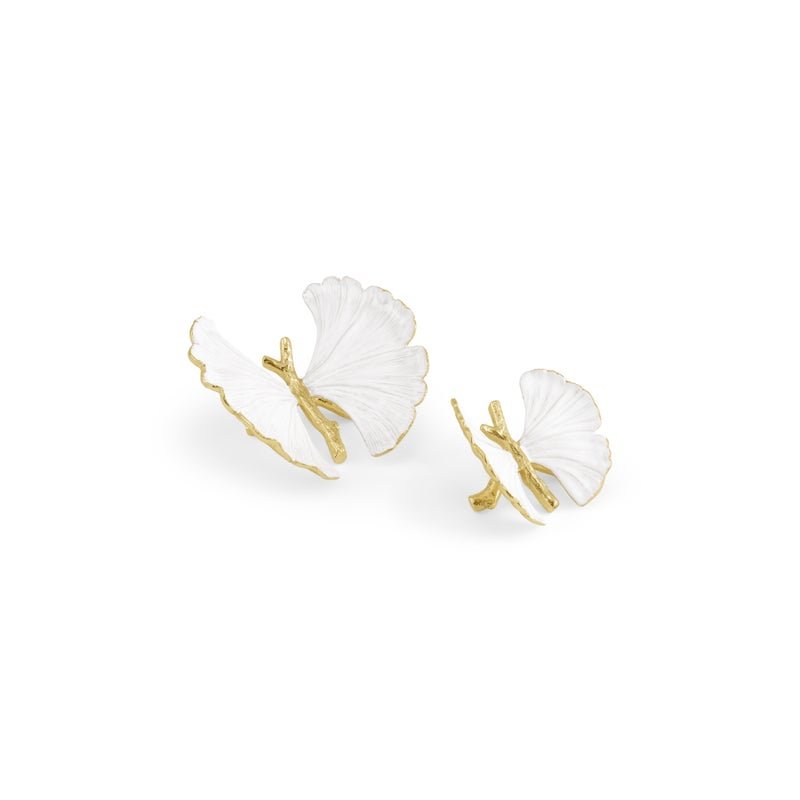 Michael Aram Butterfly Ginkgo Gold Decorative Objects Set of 2