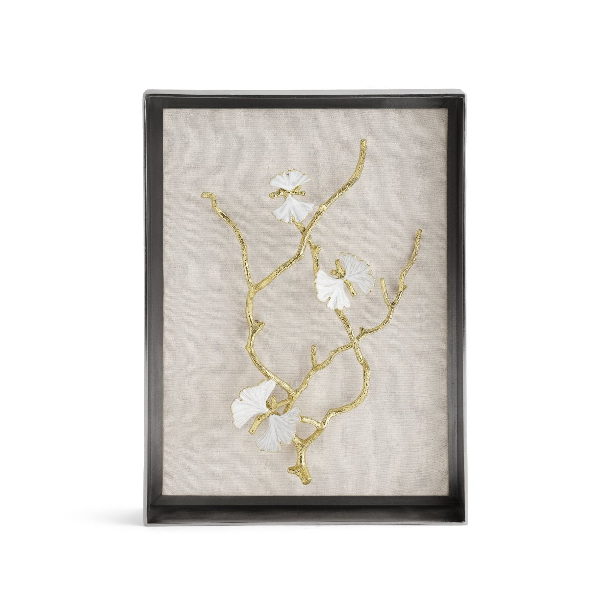 Michael Aram Butterfly Ginkgo Gold Fabric Shadow Box