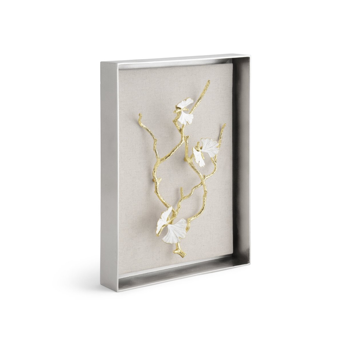 Michael Aram Butterfly Ginkgo Gold Fabric Shadow Box