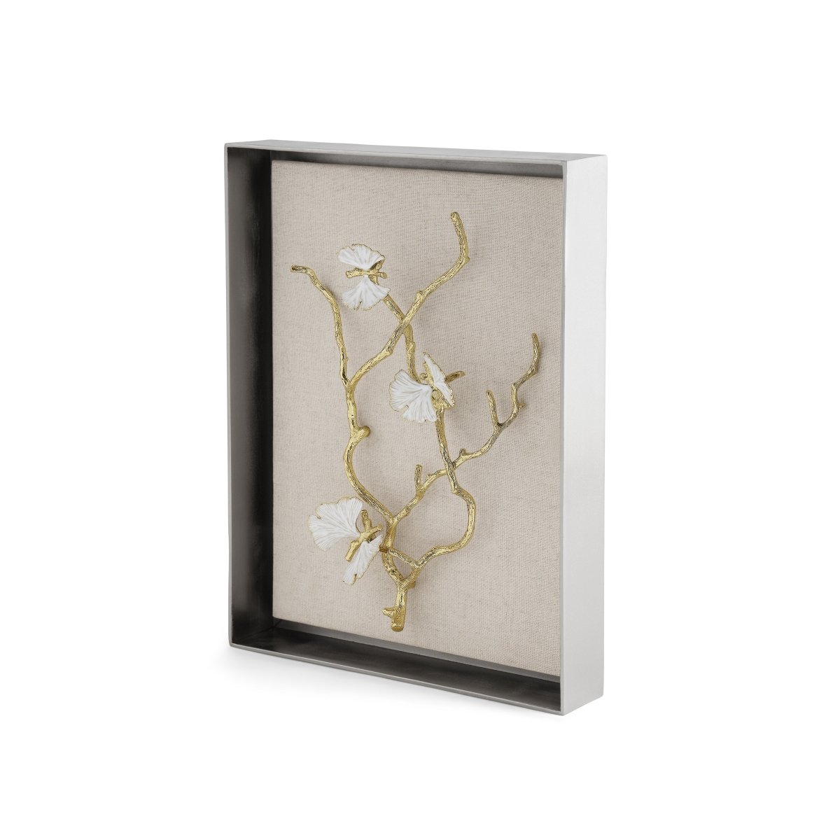 Michael Aram Butterfly Ginkgo Gold Fabric Shadow Box