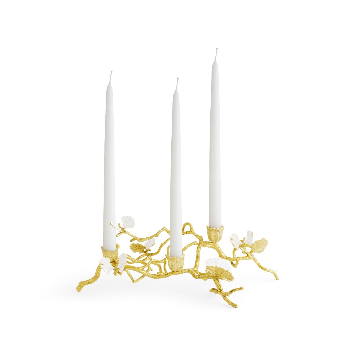 Michael Aram Butterfly Ginkgo Gold Low Candleholders