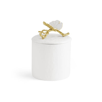 Michael Aram Butterfly Ginkgo Gold Porcelain Canister