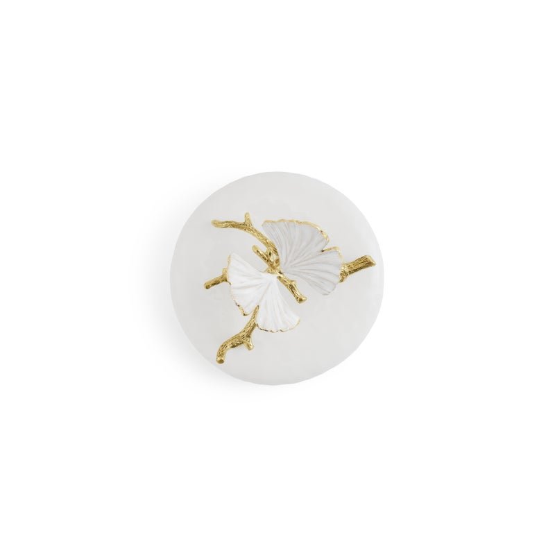 Michael Aram Butterfly Ginkgo Gold Porcelain Canister