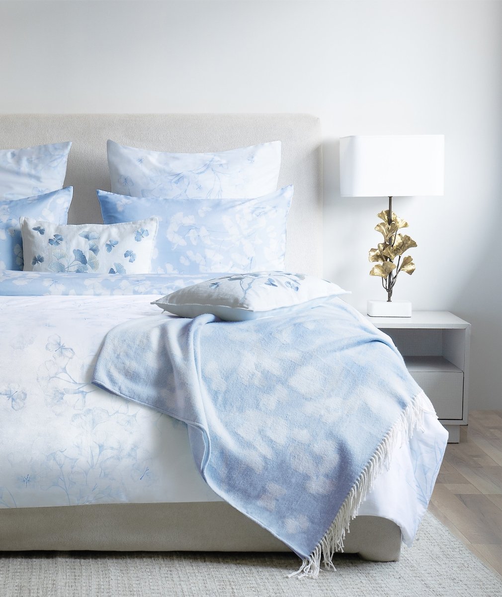 Michael Aram Butterfly Ginkgo King Duvet Sky and White