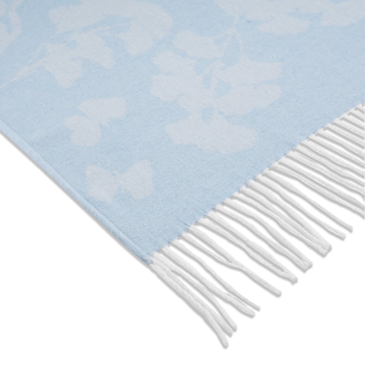Michael Aram Butterfly Ginkgo Throw Sky and White
