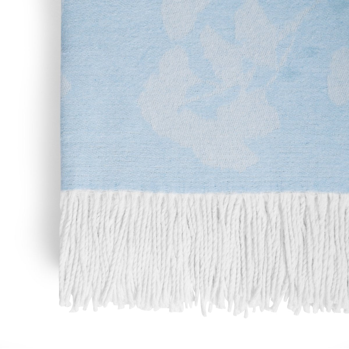 Michael Aram Butterfly Ginkgo Throw Sky and White
