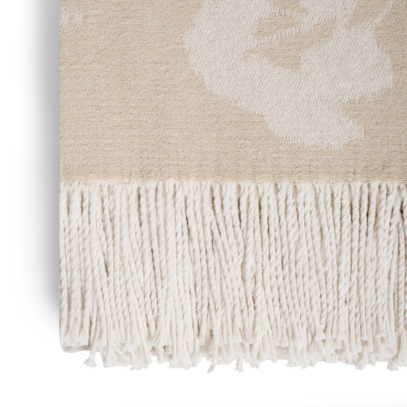 Michael Aram Butterfly Ginkgo Throw Stone and White