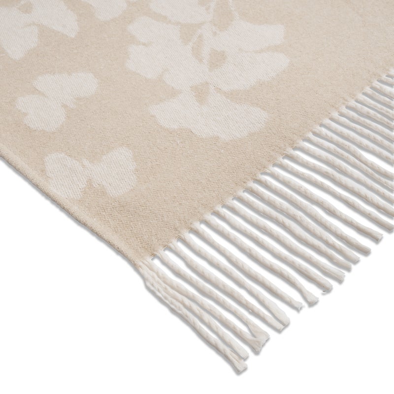 Michael Aram Butterfly Ginkgo Throw Stone and White