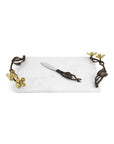 Michael Aram Dogwood Small Cheeseboard and knife