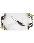Michael Aram Dogwood Small Cheeseboard and knife