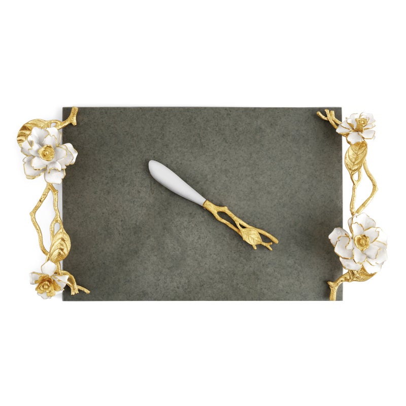 Michael Aram Gardenia Cheeseboard with Knife