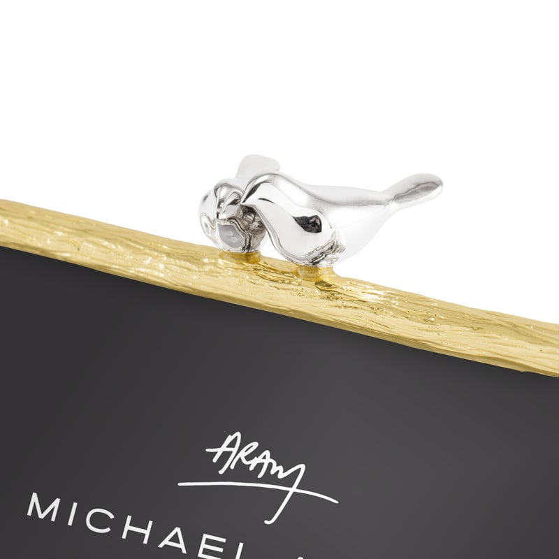 Michael Aram Lovebirds Silver & Gold 4 x 6 Frame