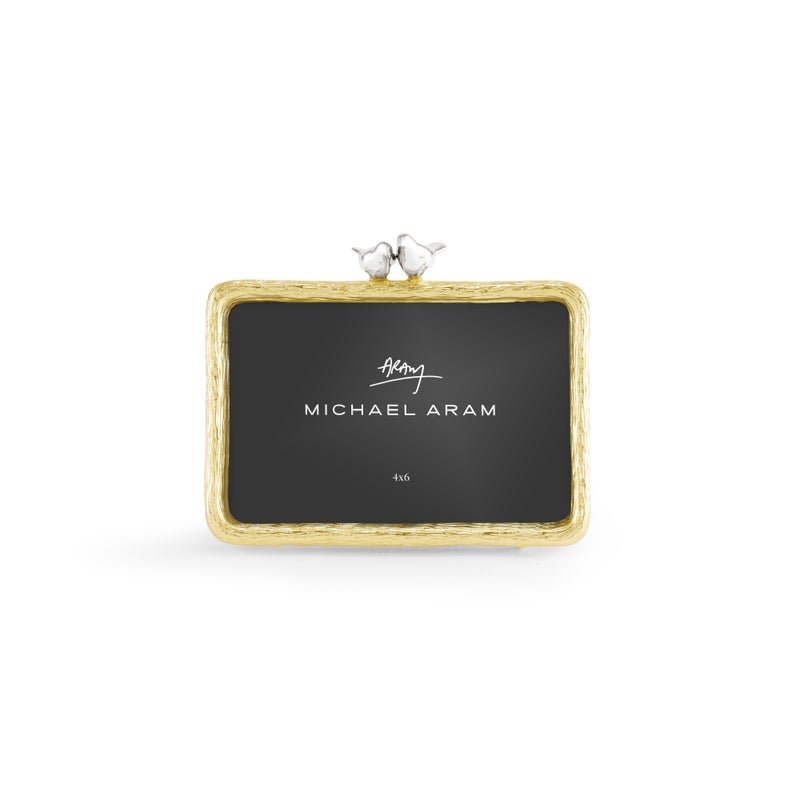 Michael Aram Lovebirds Silver & Gold 4 x 6 Frame