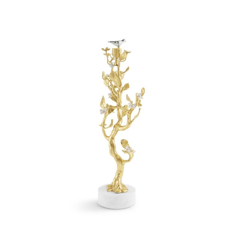 Michael Aram Lovebirds Silver & Gold Candelabra