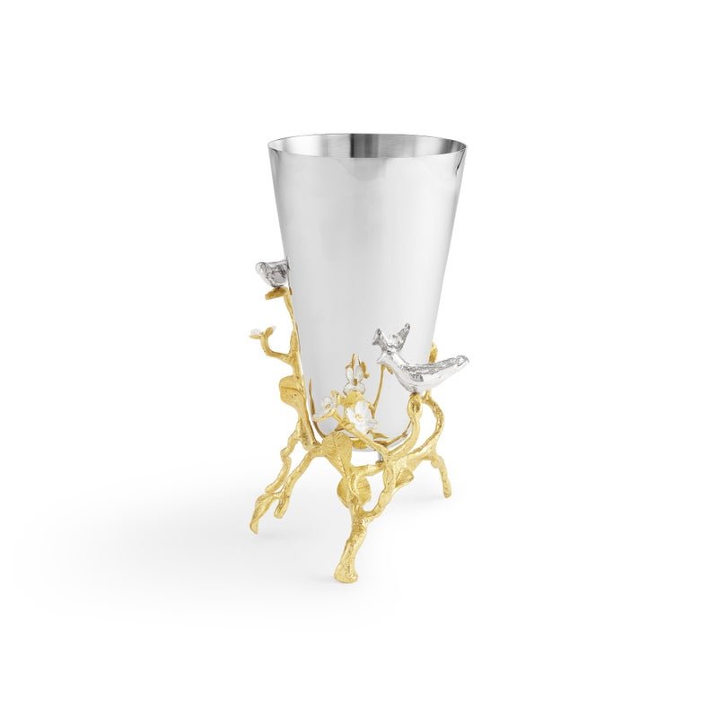 Michael Aram Lovebirds Silver & Gold Small Vase