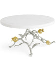 Michael Aram Pomegranate Silver & Gold Cake Stand