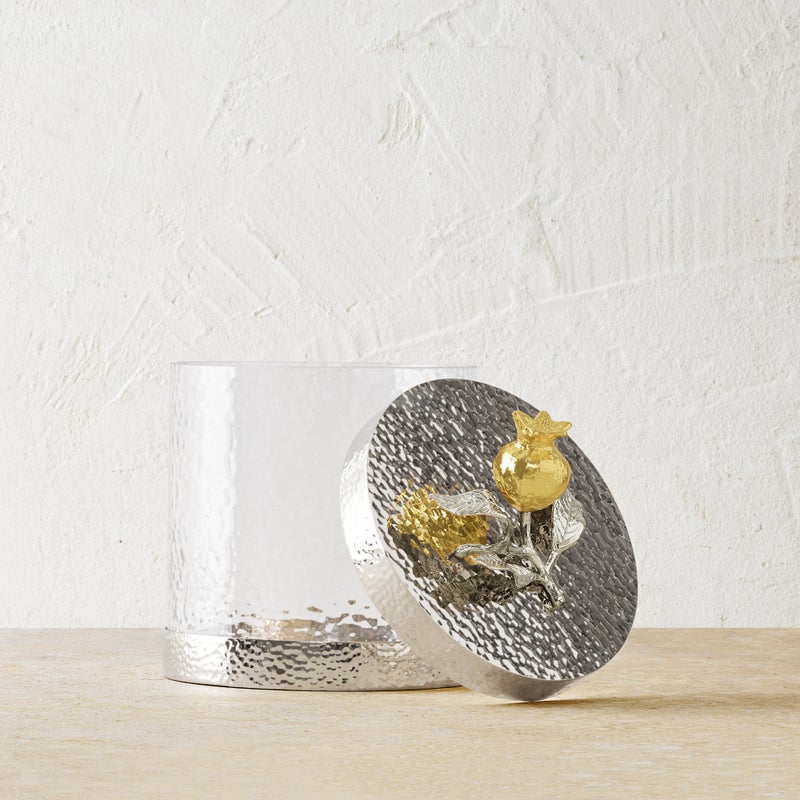 Michael Aram Pomegranate Silver & Gold Canister