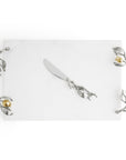 Michael Aram Pomegranate Silver & Gold Cheeseboard & Spreader